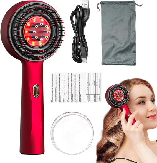Smart 3-in-1 Electric Scalp Massager with Red Light – Waterproof, Cordless & Hair Growth Stimulating